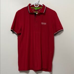 Hugo Boss Polo Shirt Red Men Size Medium